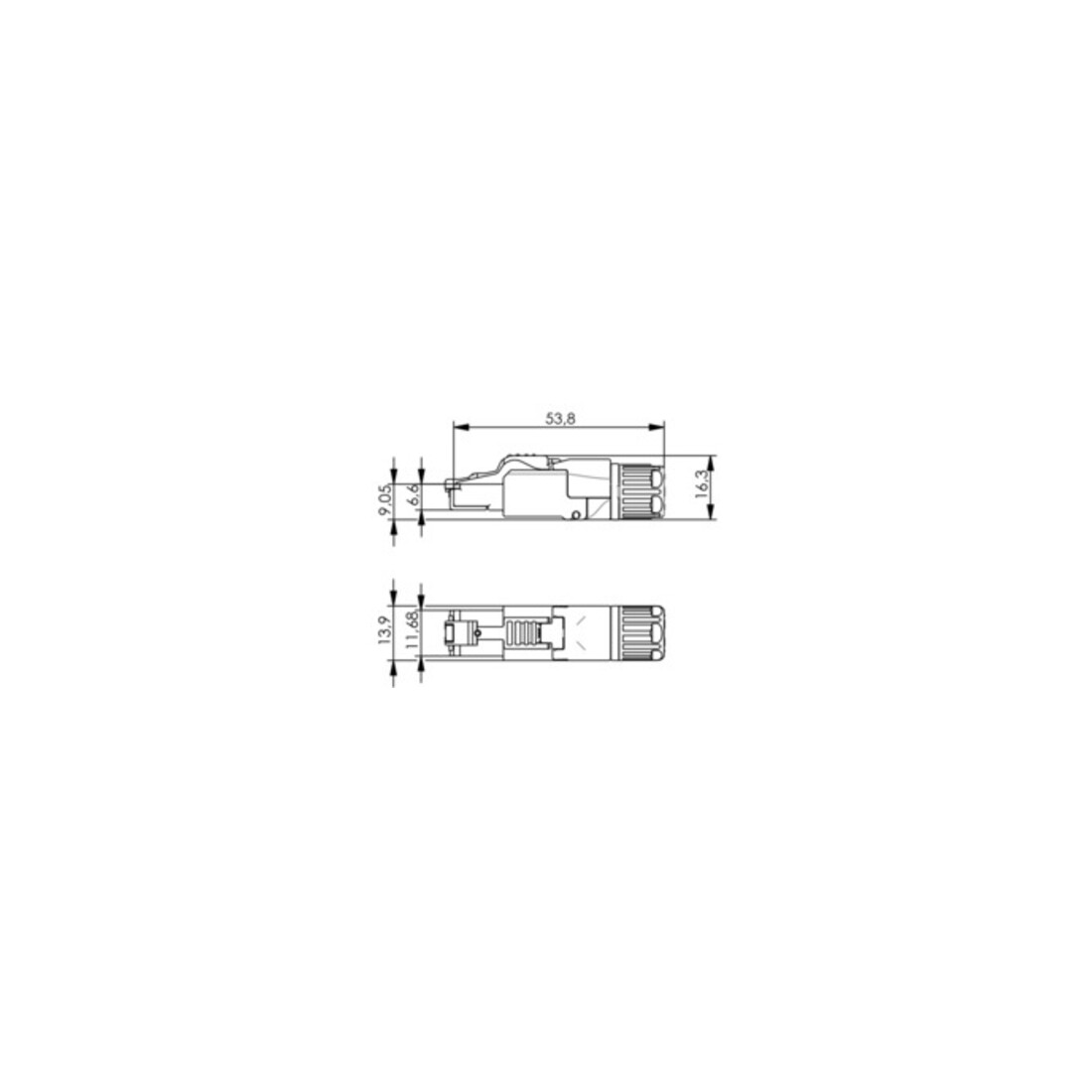 Telegärtner Connecteur MFP8 IE 6A AWG22-24+27 T568A 100023084