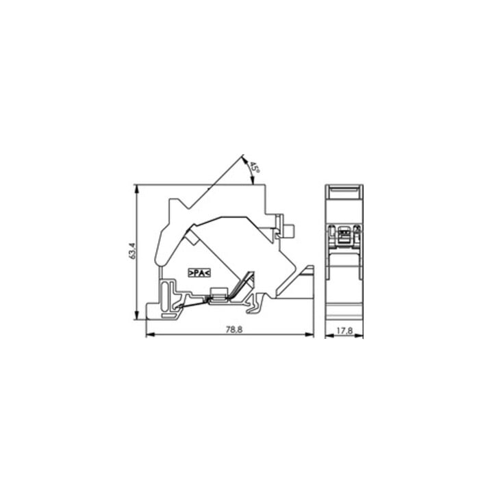 Telegärtner Connecteur rail porte-modules TS45 Cat6A T568B 100023004