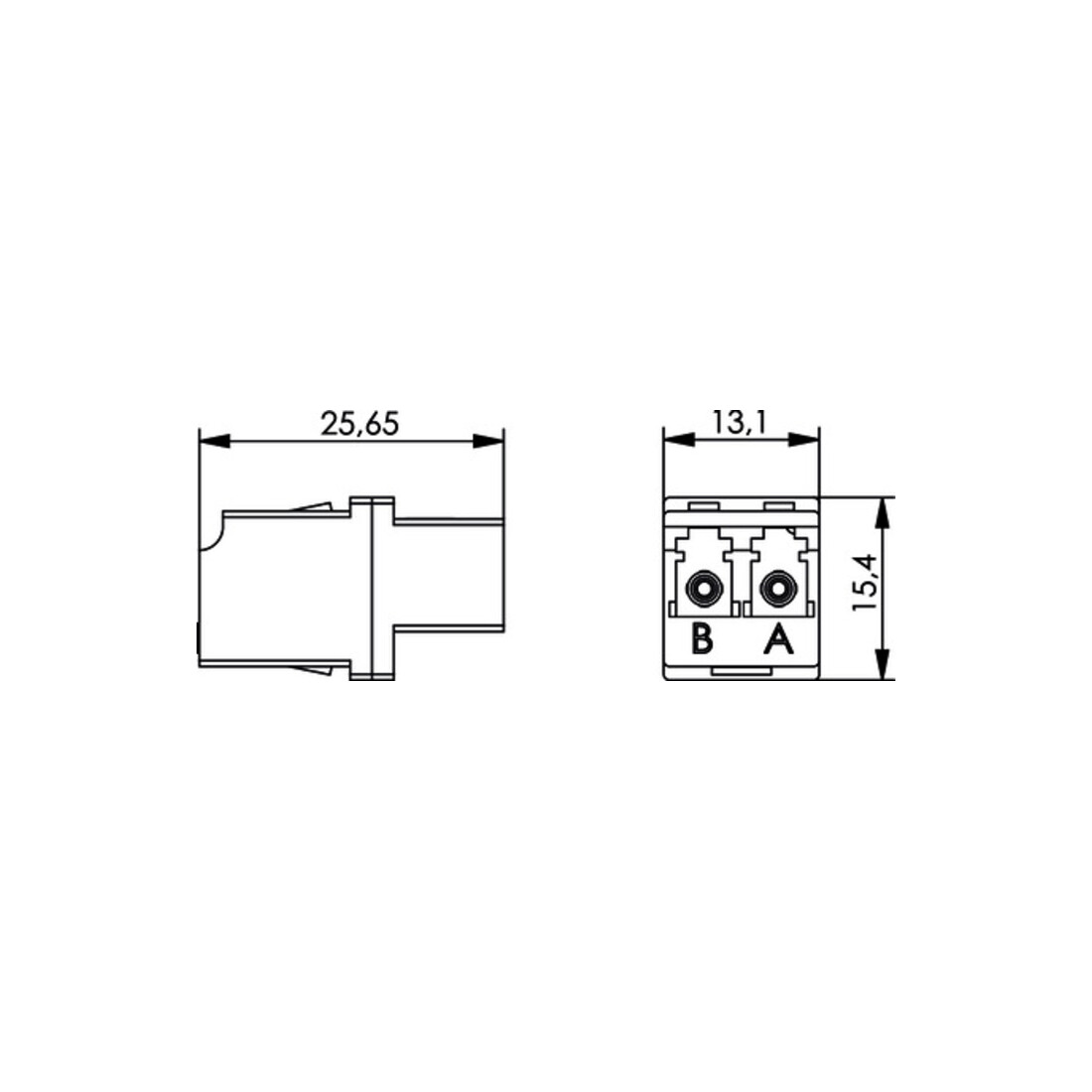 Telegärtner Coupleur de passage LC-Duplex MM 100007145