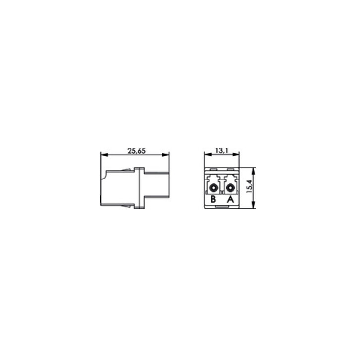 Telegärtner Coupleur de passage LC-Duplex MM 100007145