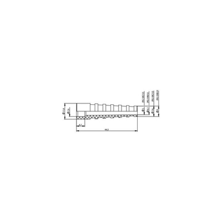 Telegärtner Manchon de protection coudé pour BNC mâle pour RG59, noir 100001194