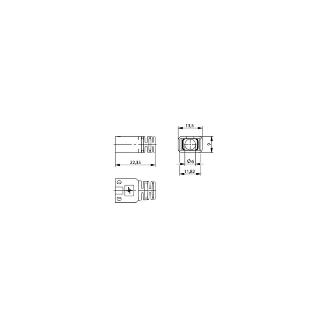 Telegärtner Manchon de protection coudé pour prise RJ45, noir 100001166