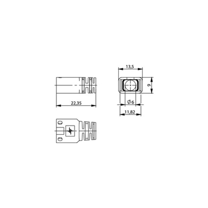 Telegärtner Manchon de protection coudé pour prise RJ45, noir 100001166