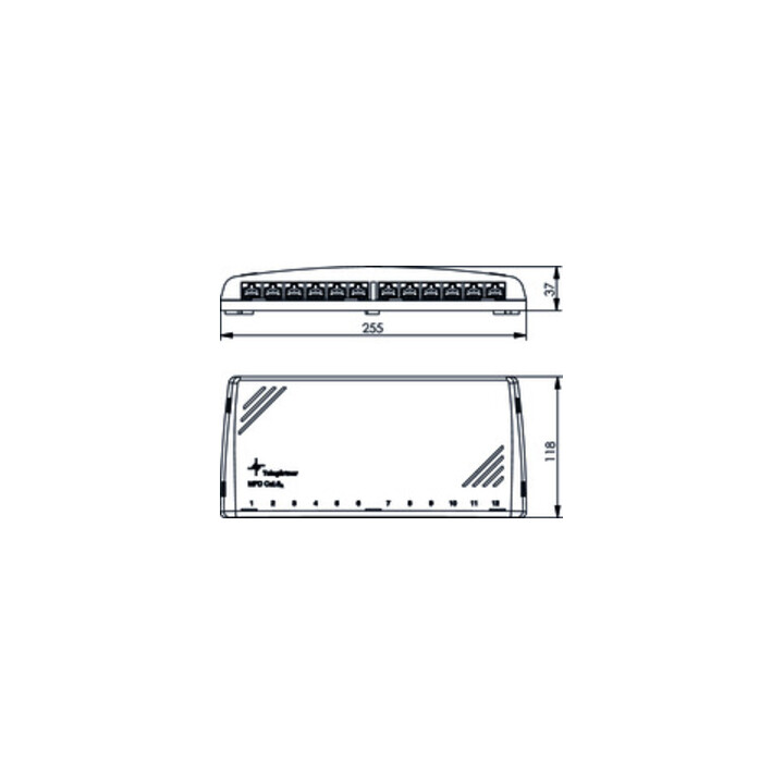 Telegärtner Mini-distributeur Cat6A MPD12-HS K apws 100006997
