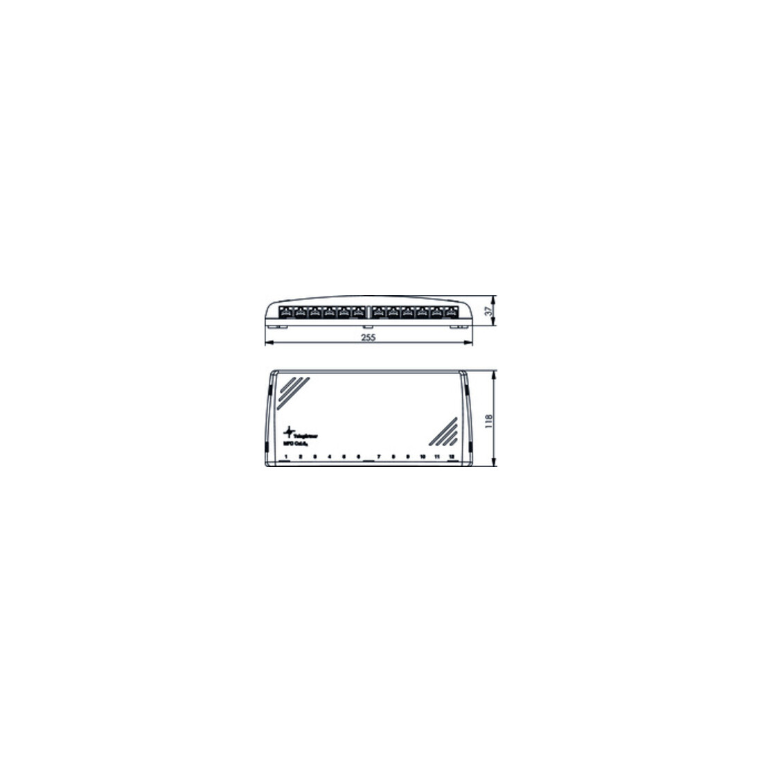 Telegärtner Mini-distributeur Cat6A MPD12-HS K apws 100006997