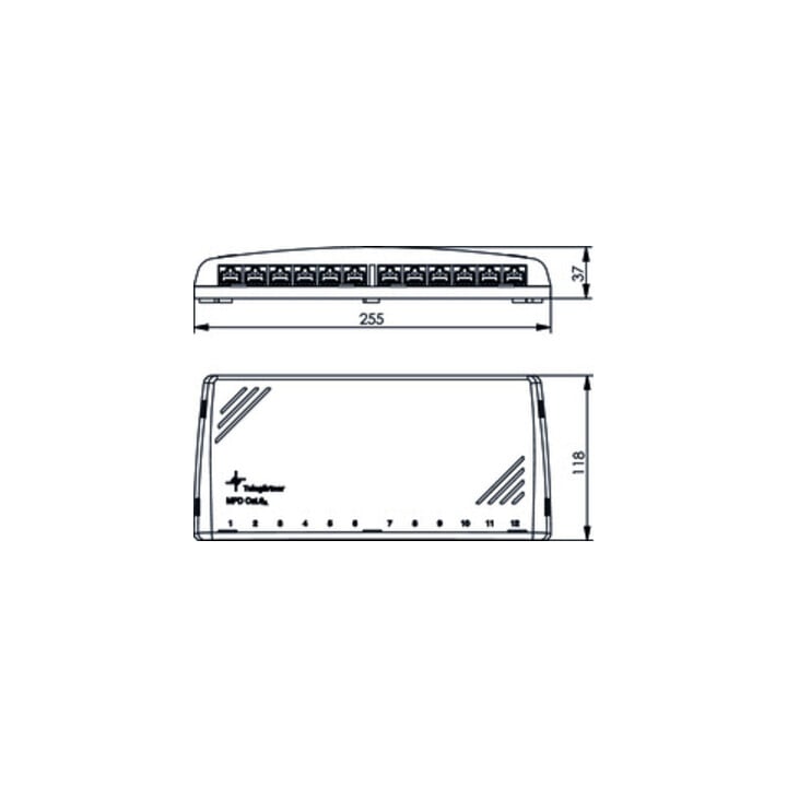 Telegärtner Mini-distributeur Cat6A MPD12-HS K apws 100006997
