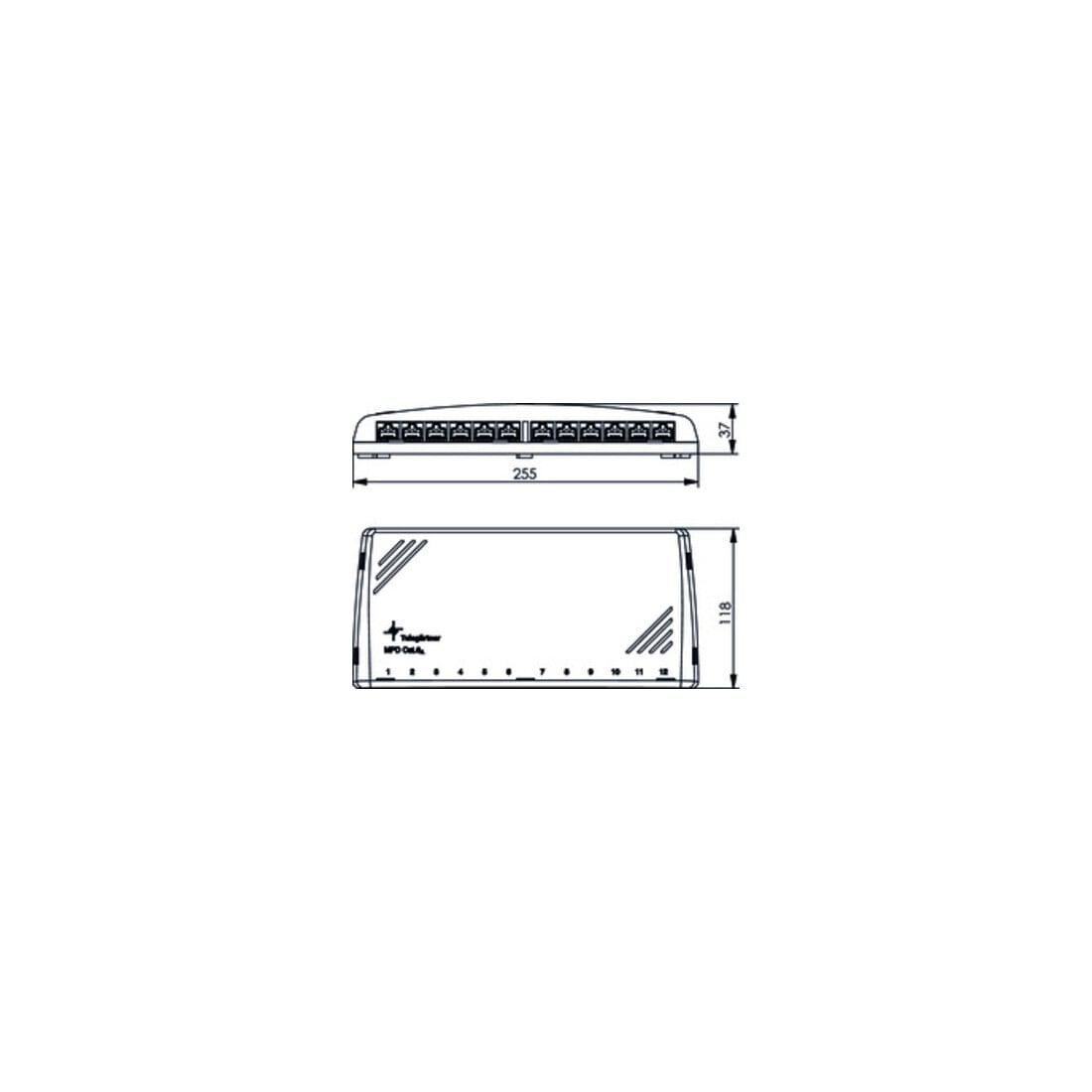 Telegärtner Mini-distributeur Cat6A MPD12-HS K apws 100006997