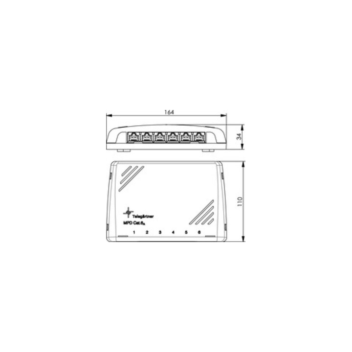 Telegärtner Mini-distributeur Cat6A MPD6-HS K apws 100006987