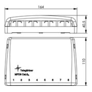 Telegärtner Mini-distributeur vide MPD8 apws TH35 100021392-5