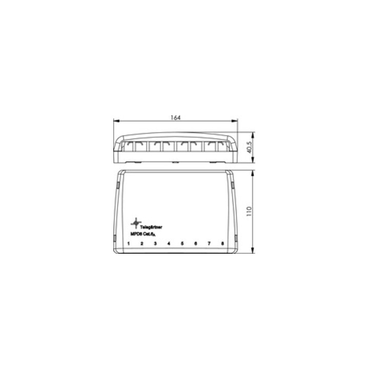 Telegärtner Mini-distributeur vide MPD8 apws TH35 100021392