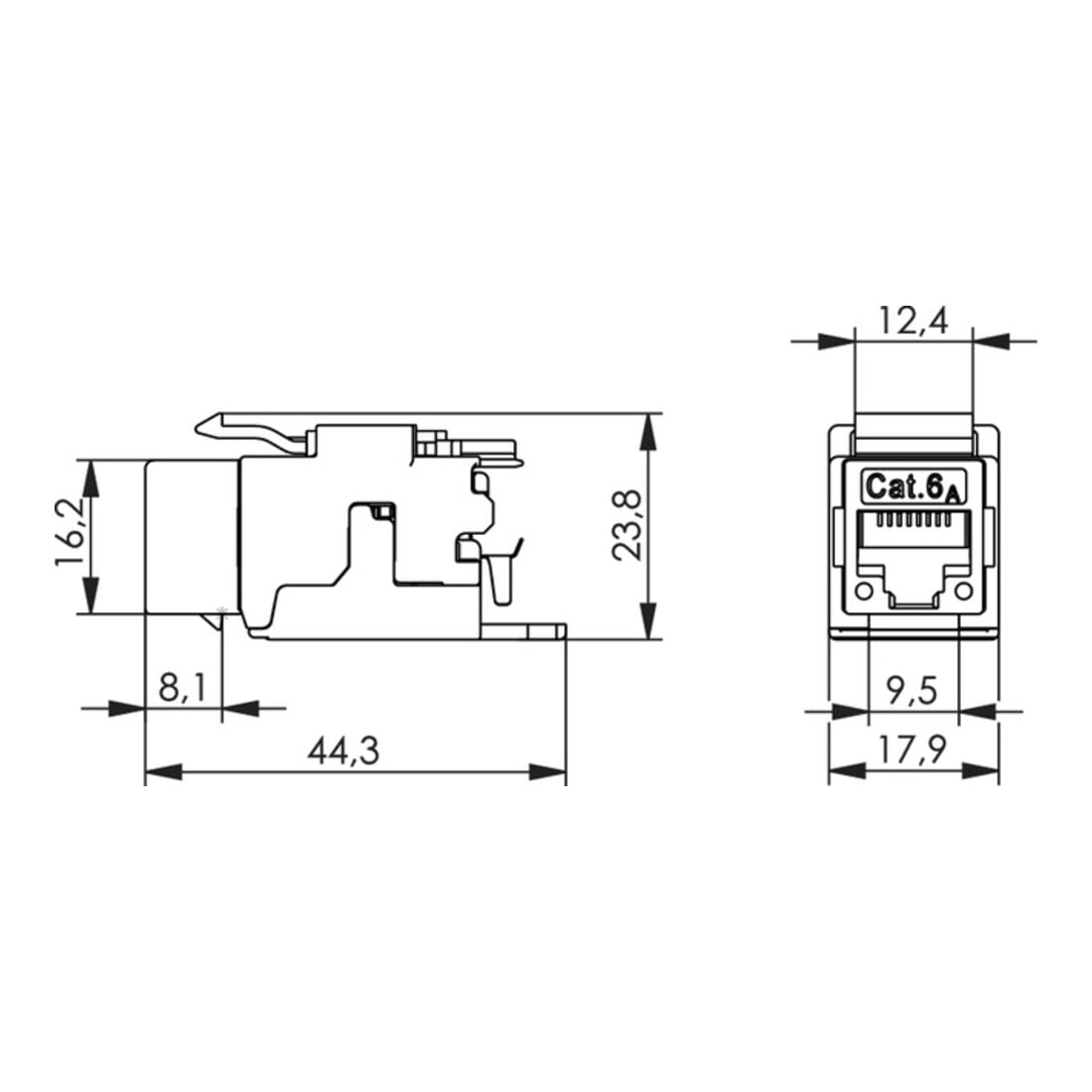 Telegärtner Module AMJ Cat.6A (Comp. ISO) T568A 100023225