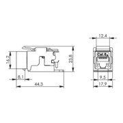 Telegärtner Module AMJ Cat.6A (Komp.ISO)T568A Blister 100023231-4