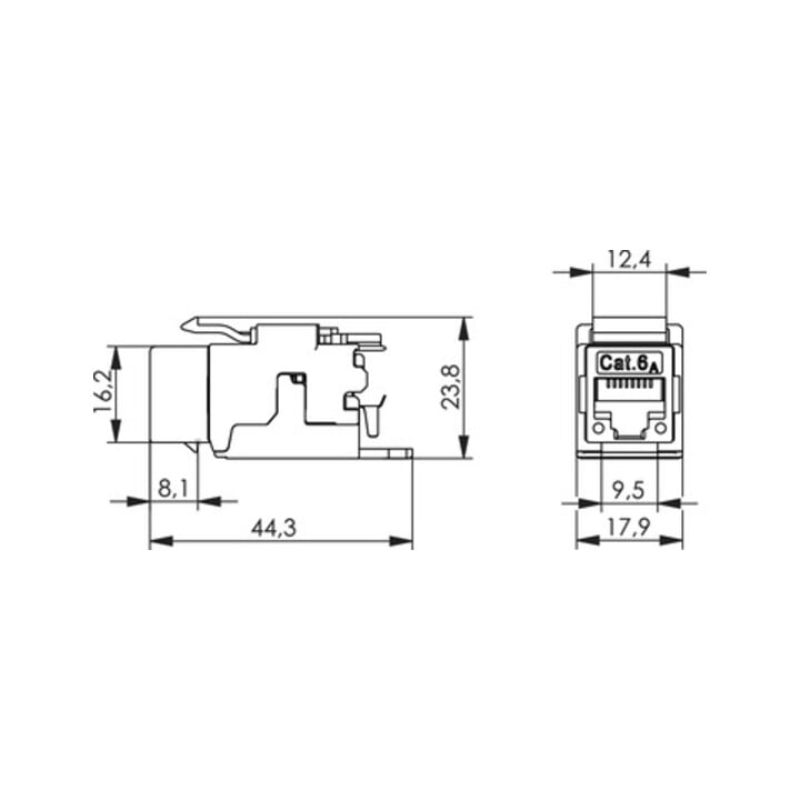 Telegärtner Module AMJ Cat.6A (Komp.ISO)T568A Blister 100023231