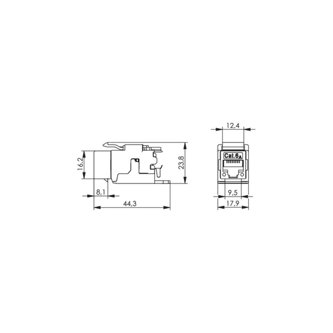 Telegärtner Module AMJ Cat.6A (Komp.ISO)T568A Blister 100023231