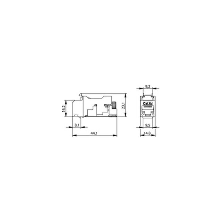 Telegärtner Module AMJ-S Cat6A (ISO/IEC) T568B 100023199