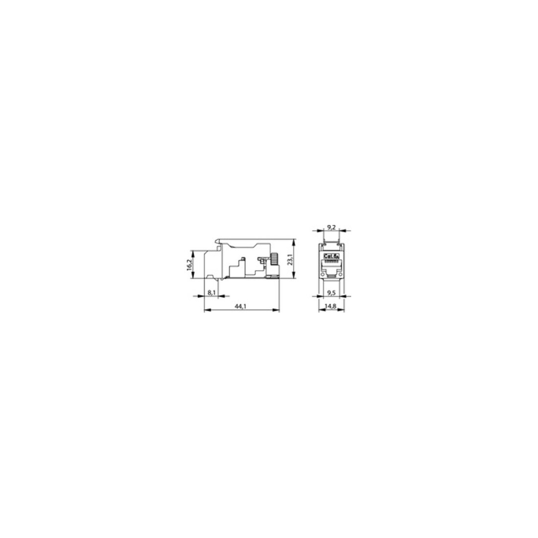 Telegärtner Module AMJ-S Cat6A (ISO/IEC) T568B 100023199