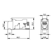 Telegärtner Module AMJ-S Cat6A (ISO/IEC) T568B 100023199-5