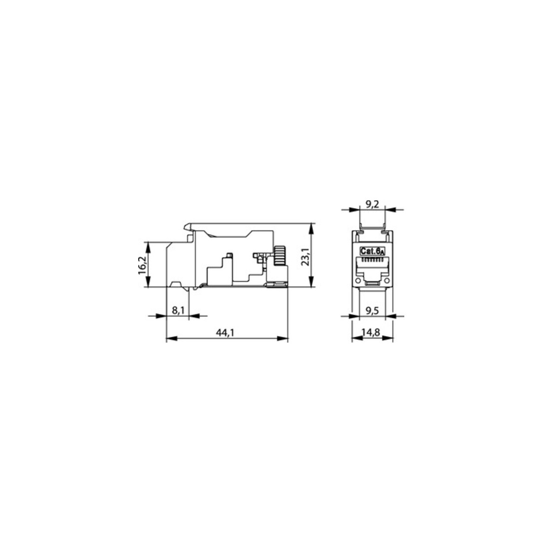Telegärtner Module AMJ-S Cat6A (ISO/IEC) T568B 100023199