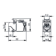 Telegärtner Module AMJ-SL Cat.6A, T568A 100023209-4