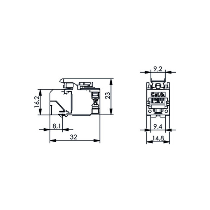 Telegärtner Module AMJ-SL Cat.6A, T568A 100023209