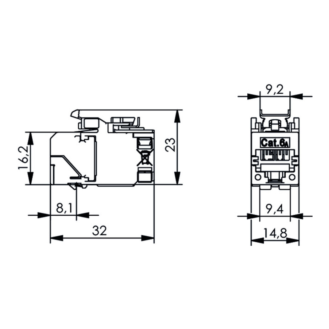 Telegärtner Module AMJ-SL Cat.6A, T568B 100023210