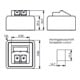 Telegärtner Module d'encastrement en saillie 80x80 2 fois vide aws 100021382