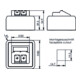Telegärtner Module d'encastrement en saillie 80x80 2 fois vide aws 100021382