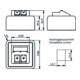 Telegärtner Module d'encastrement en saillie 80x80 2 fois vide aws 100021382