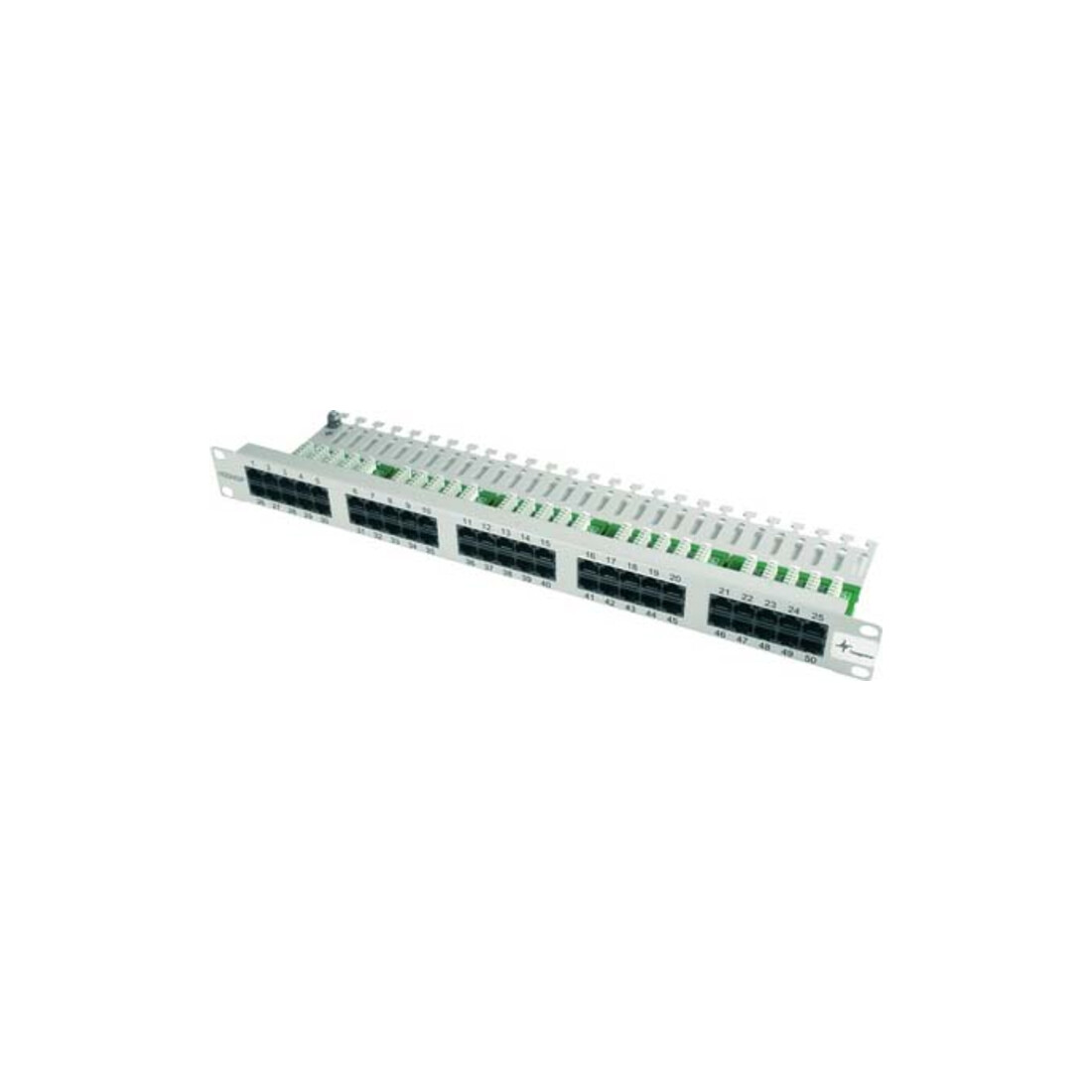 Telegärtner Panneau ISDN 19" 50 ports 1U, RAL7035 MPPISDN 50-H court