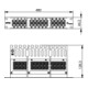 Telegärtner Panneau ISDN 19" 50 ports 1U, RAL7035 MPPISDN 50-H court