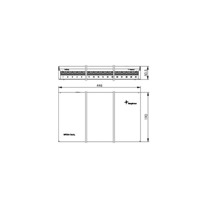 Telegärtner PatchPanel MPD24-HS K AP Cat.6A gris clair 100007019
