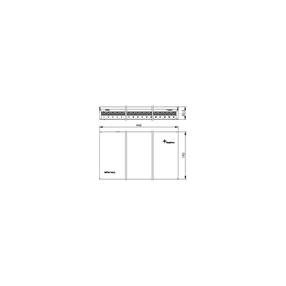 Telegärtner PatchPanel MPD24-HS K AP Cat.6A gris clair 100007019