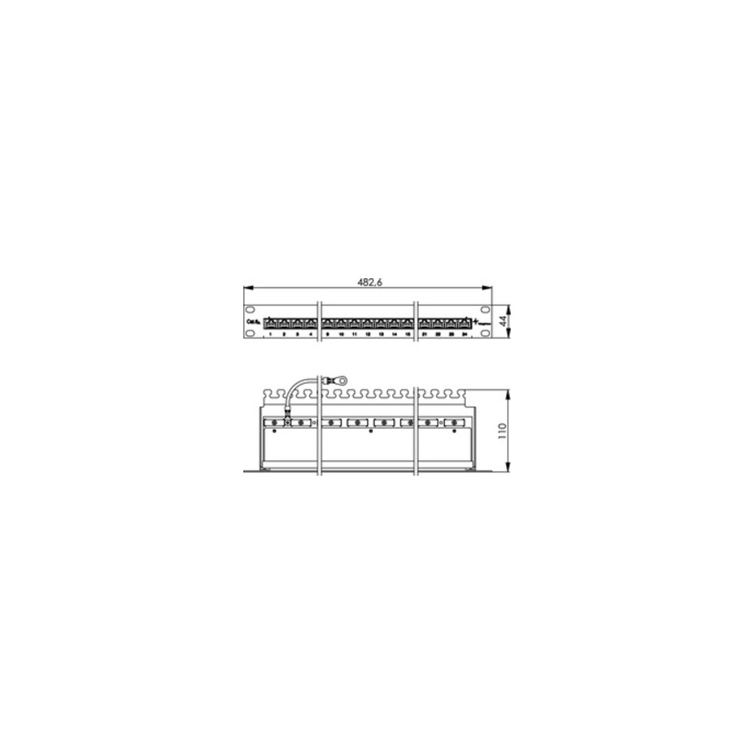 Telegärtner PatchPanel MPP24-HS Cat.6A RAL 7035 100007016