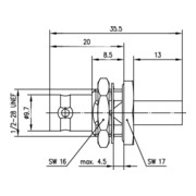 Telegärtner Prise encastrable BNC 75 Ohm RG 59B/U(G2) 100023562-2