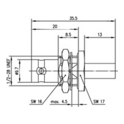 Telegärtner Prise encastrable BNC 75 Ohm RG 59B/U(G2) 100023562-5