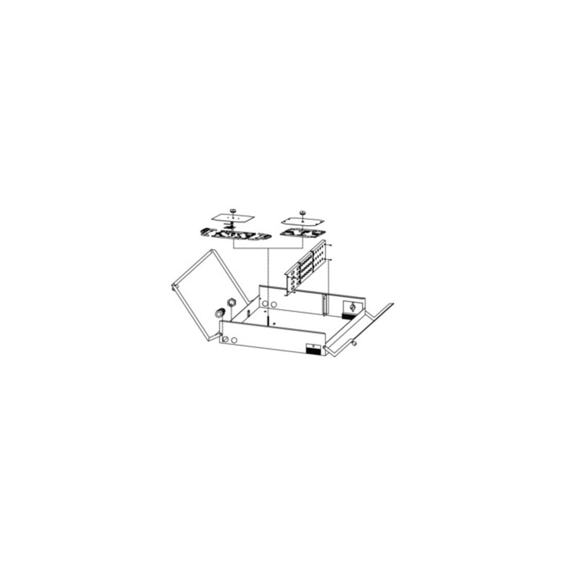 Telegärtner Répartiteur mural fibre optique H × I × P 440x440x95mm 100022176