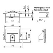 Telegärtner Support de module 1 voie encastré/50 aws vide pour BR 100021415-5