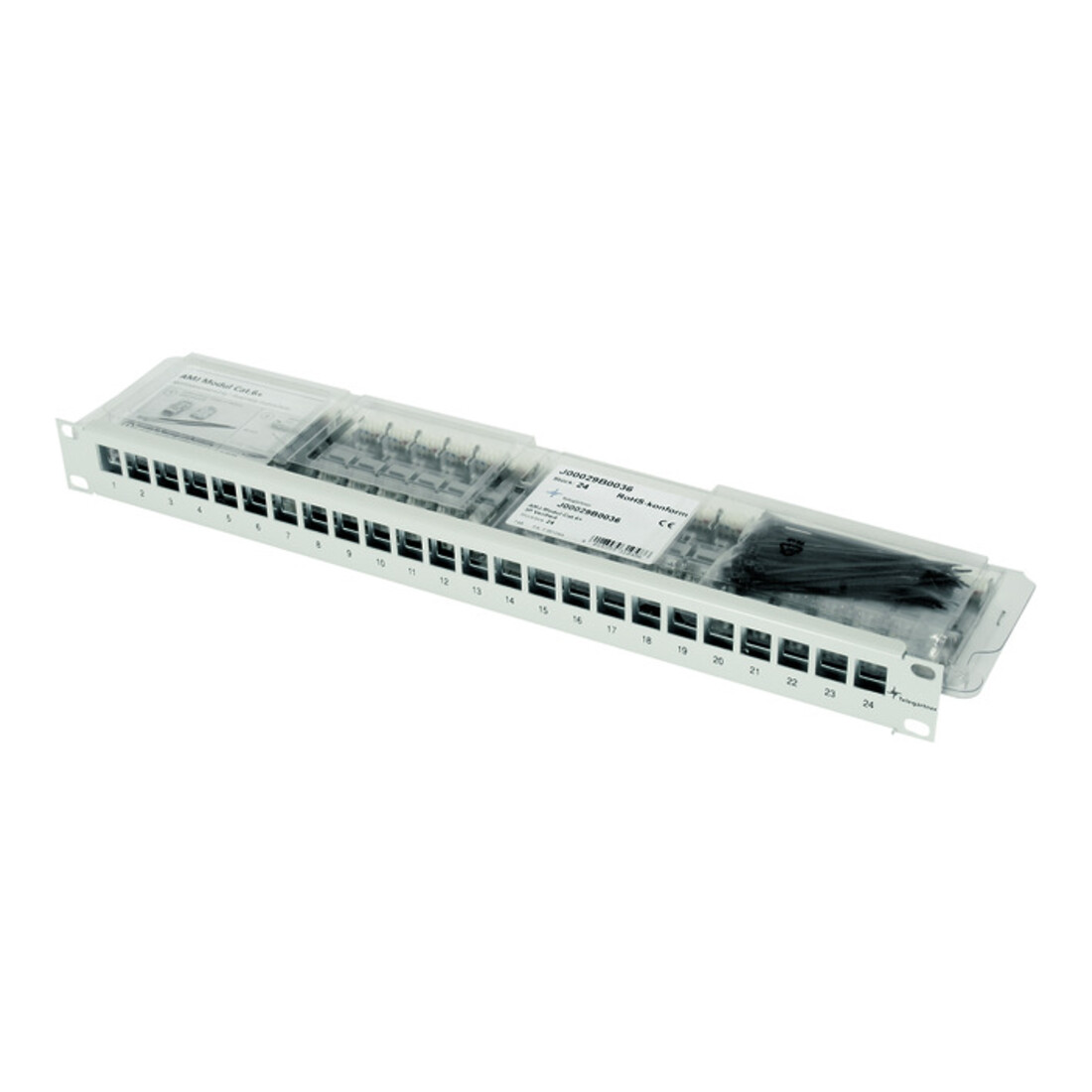 Telegärtner Support de module 1U avec 24 modules AMJ 100007029