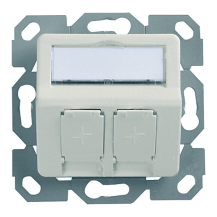 Telegärtner Support de module 2x encastré/50 aws en saillie 100021417