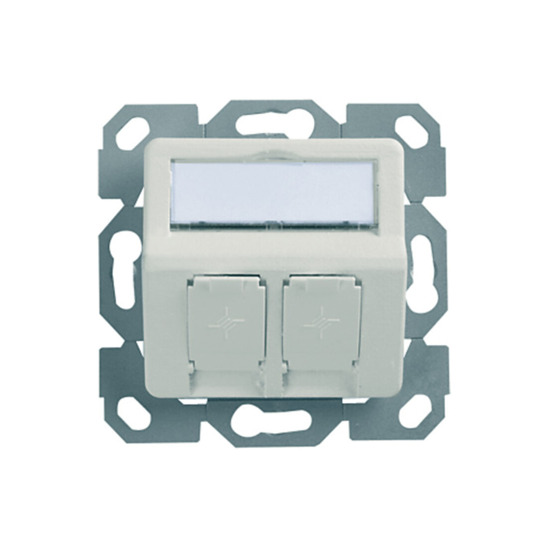Telegärtner Support de module 2x encastré/50 aws en saillie 100021417