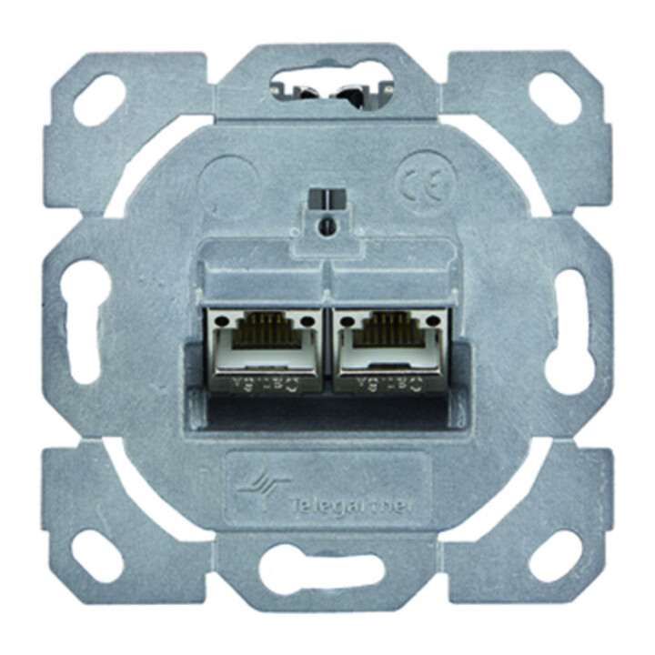 Telegärtner Support de module AMJ-S double encastré/0flex Cat6A T568B 100022965