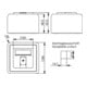 Telegärtner Support de module AP 80x80 1 voie aws vide 100021381
