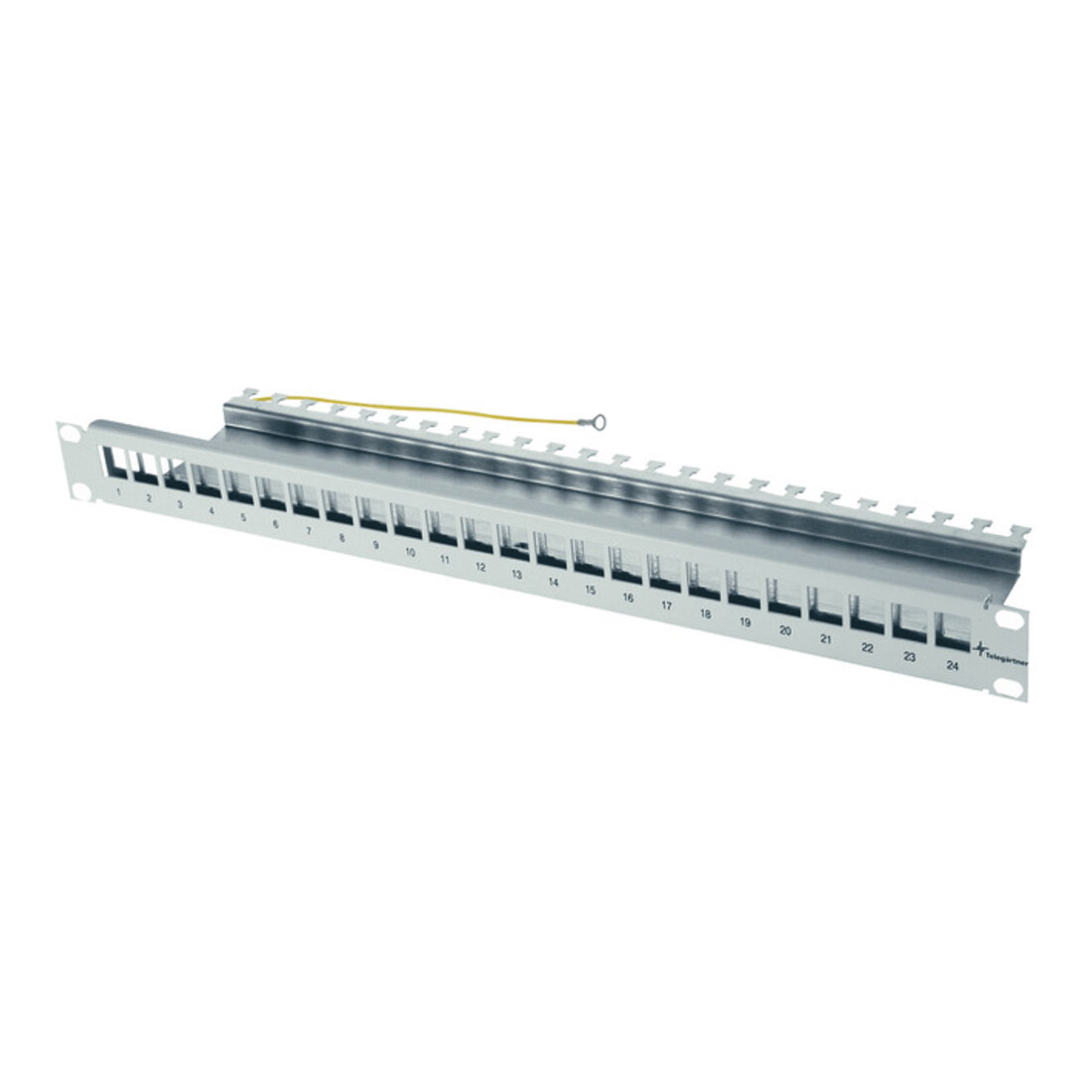 Telegärtner Support modulaire 19Z. 1U gris 24 ports AMJ/UMJ vide AMJ-Mod 24PP/ub