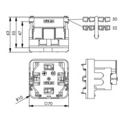 Telegärtner Support universel pour appareils pour prises dans BR-Ka 100021422-5