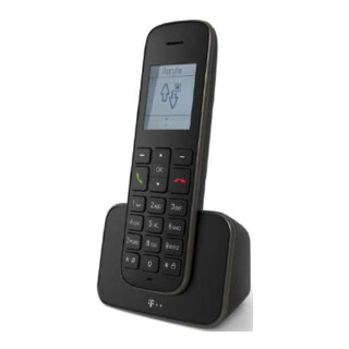 Telekom DECT-Telefon Sinus A 207 schwarz mit Anrufbeantworter intern