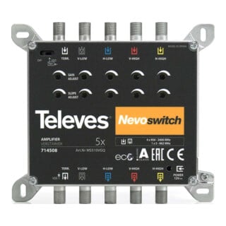 Televes Amplificateur 5 voies 5-15dB pour MSNEVO sans NT MS510VGQ