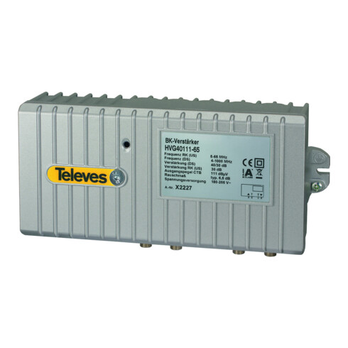 Televes BK-Verstärker Guß 40/30dB 5-1006MHz RK 30dB HVG40111-65