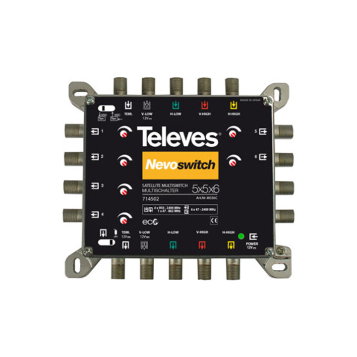 Televes Multiswitch 5 vers 6 en fonte NEVO recpower cascade MS56C
