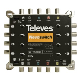 Televes Multiswitch 5 vers 8 fonte NEVO recpower cascade MS58C