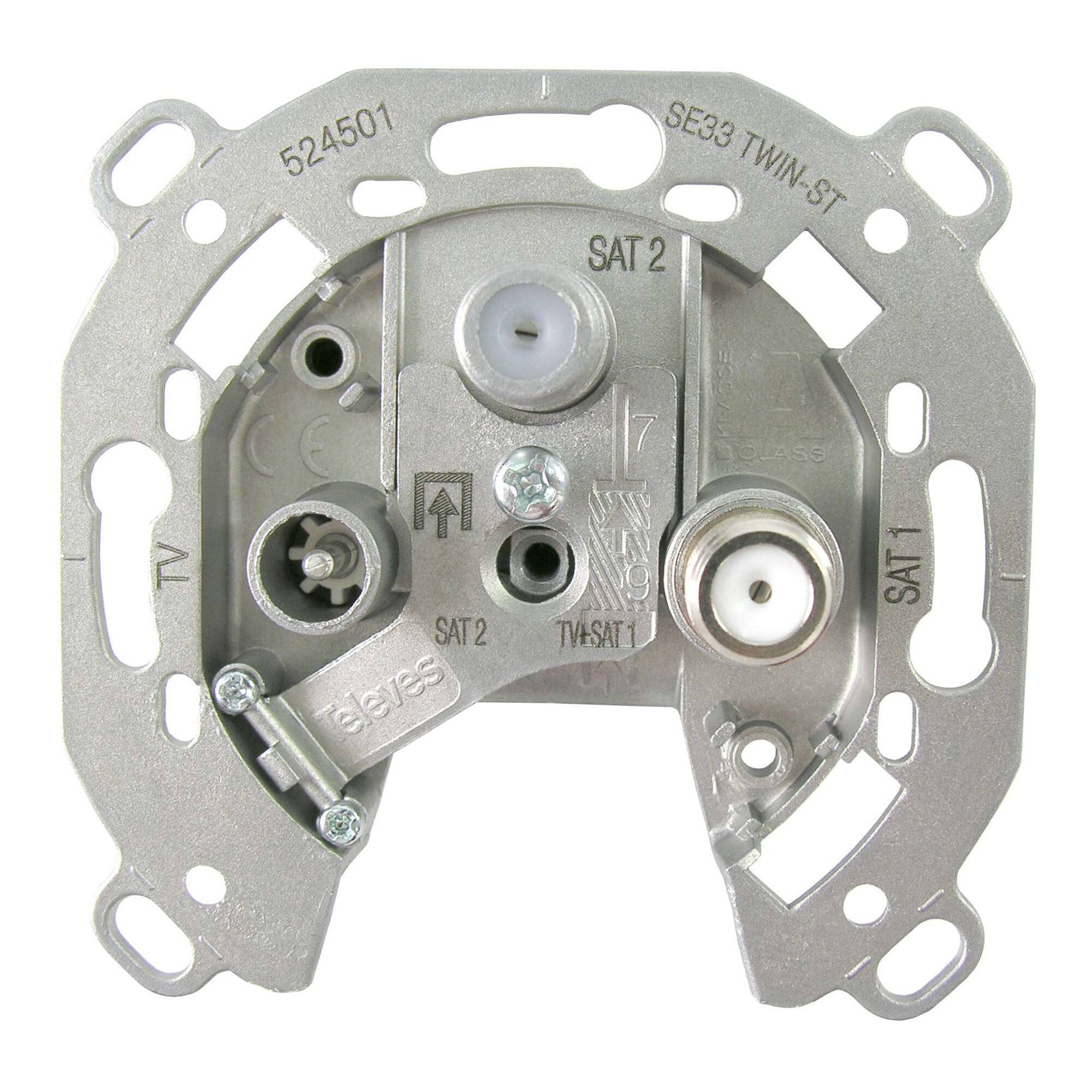 Televes Stichleitungsdose Twin 3f. 5-2400MHz SAT, steckb SE33TWIN-ST